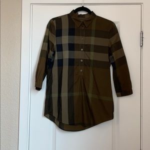 Olive green Burberry Brit tunic